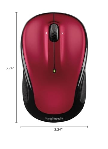 Logitech Wireless Mouse M325 with Designed-For-Web Scrolling - Red - color: Red