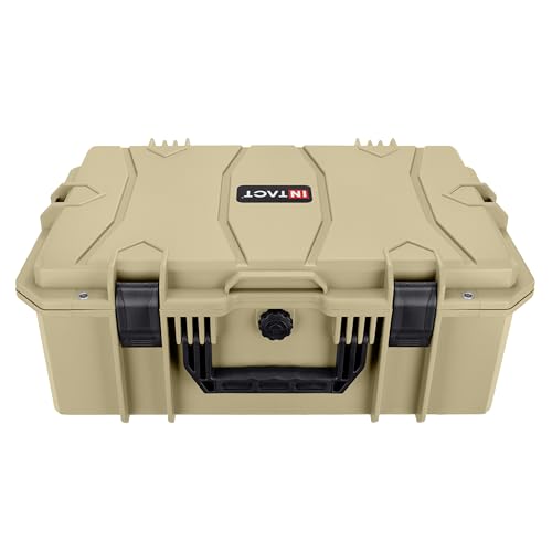 Eylar 21.6" Intact Series Carry-On Hard Camera Case, Lightweight and Durable Stacker Design with Foam (Tan) - color: Tan