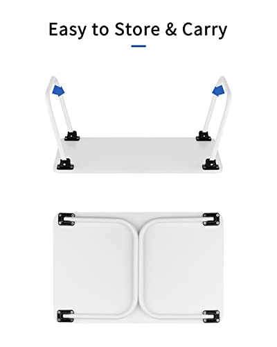 Ruxury Folding Lap Desk Laptop Stand Bed Desk Table Tray, Breakfast Serving Tray, Portable & Lightweight Mini Table for Sofa Couch Floor - White - color: White