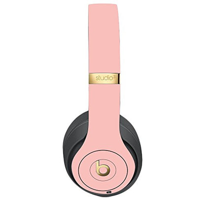 MightySkins Skin Compatible with Beats Studio 3 Wireless - Solid Blush | Protective, Durable, and Unique Vinyl Decal wrap Cover | Easy to Apply, Remove, and Change Styles | Made in The USA - color: Blush
