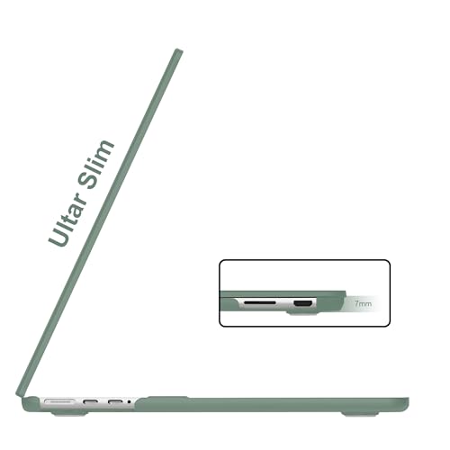 B BELK Compatible with MacBook Pro 14 inch Case 2026-2021 M5 M4 M3 M2 M1 A3427 A3426 A3112 A3185 A3401 A2918 A2992 A2779 A2442, Plastic Hard Shell Case+Keyboard Cover+Screen Protector, Midnight Green - color: Midnight Green