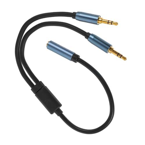 DOITOOL 3pcs Headphone Mic y Splitter Cable Adapter Compact Audio Splitter for Laptops Lightweight Dual Convertor for Headset and Microphone Use