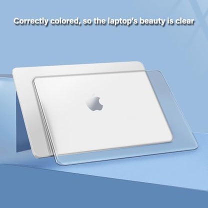 MOSISO Compatible with MacBook Air 15 inch Case M5 M4 M3 M2, Frost Clear | Ultra Thin Hard Case,Precision Color & Anti-Fingerprint -Compatible with MacBook Air 15.3 inch A3241 A3114 A2941 2026-2023 - color: Matte Clear