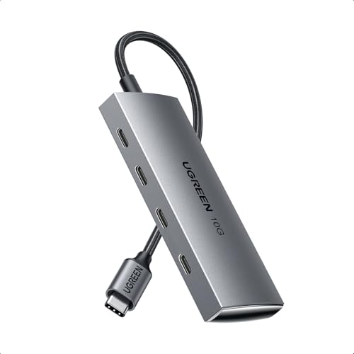 UGREEN Revodok USB C Hub 10Gbps, 4 Ports USB 3.2 Data Only Adapter, High Speed Multiport Splitter for MacBook Air/Pro, iMac, iPad Pro, iPhone 15/15 Pro, Galaxy S23, and More