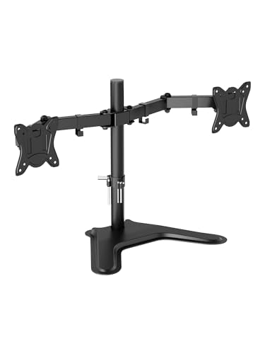 GRIFEMA Support Two Monitors for 13-32'' LED/LCD, Support 2 Monitors | Monitor Arm Height Adjustable, Tilt, Rotate, Rotate, Cable Management, up to 22 lbs, VESA 75/100mm - style: U Base