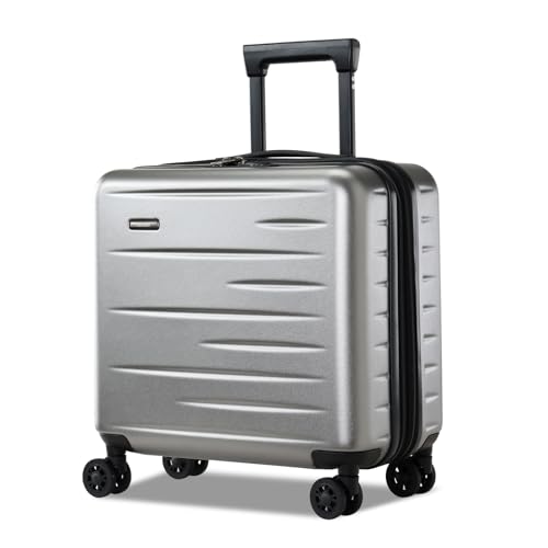 CENSIEN 16 Inch Carry On Luggage Airline Approved, Expandable Lightweight ABS+PC Hard Shell Suitcases with 360° Spinner Wheels, TSA Lock, YKK Zippers (Dark Gray, 1 PC) - color: Gray, size: Carry On - 16 Inch - EXT