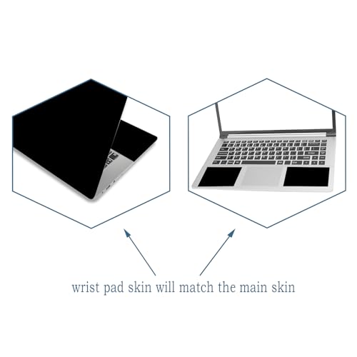 Black Laptop Skin Sticker 12.1 13 13.3 14 15 15.6 inch Netbook Sticker Decal Universal Notebook PC Reusable Art Personalized Soft Skin Protector - color: Classic Black