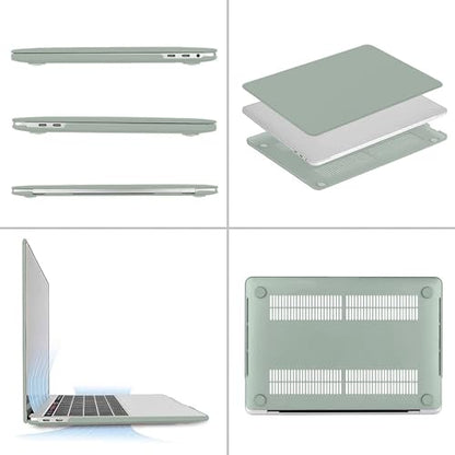 MOSISO Compatible with MacBook Pro 13 inch Case M2 M1 2026 2025 2024-2016 | A2338 A2251 A2289 A2159 A1989 A1708 A1706, Plastic Hard Shell&Keyboard Cover&Screen Film&Storage Bag, Antique Green - color: Antique Green