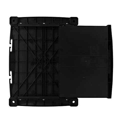 Kantek Two-Level Monitor Stand, 17" X 13.25" X 3.5" To 7", Black, Supports 50 Lbs - style: Two Level with Drawer