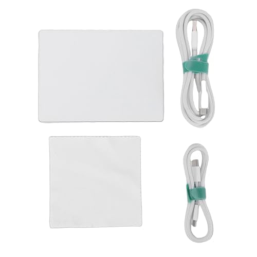 Magic Trackpad Portable, Multifunctional Wired USB Touchpad with Left Right Physical Clicks Wired Type C Connection for Laptop Desktop User (White) - color: White