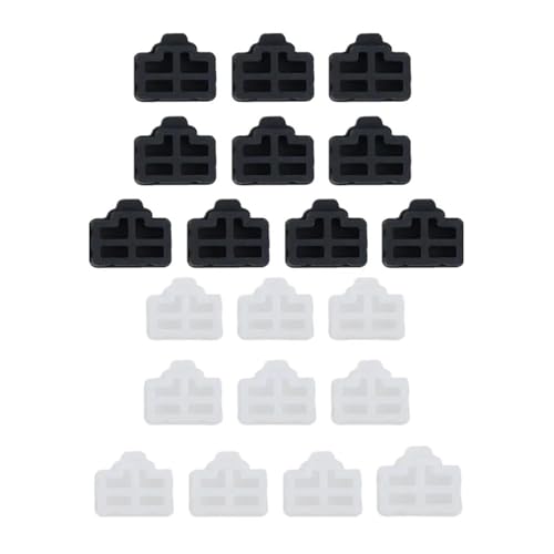 20Pcs RJ45 Dust Cap RJ45 Connector Dust Cover Plug Protector Plug Hub Port for Laptop Computer Router RJ45 Connector(White) - color: WHITE