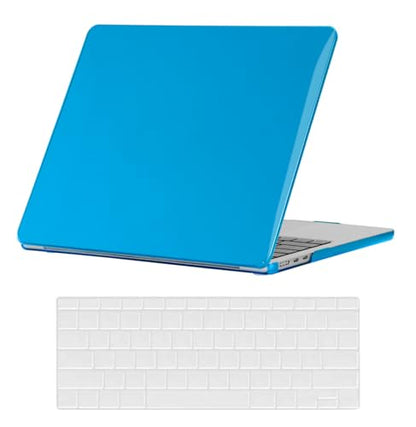 Hard Case Compatible with Old Version MacBook Pro 13 inch Case 2012 2011 2010 2009 2008 Release A1278 with CD-ROM, Laptop Plastic Case Crystal Shell Cover& Keyboard Skin, Aqua Blue - color: Aqua Blue, size: A1278(Pro 13" w/CD-ROM 2008-2012)