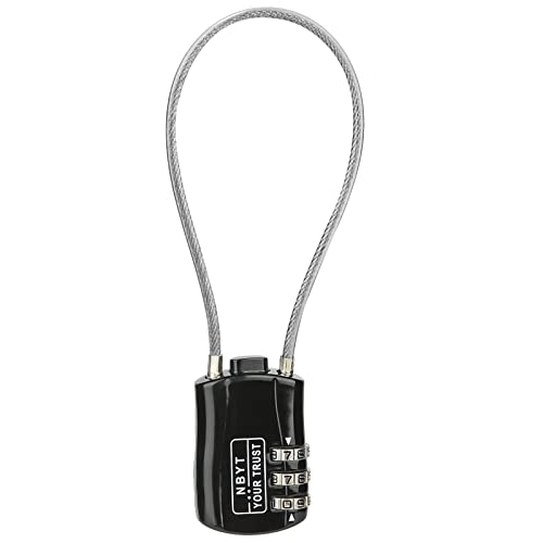 Cable Lock with Combination, Wire Diameter 3/24", 8.3" Circumference, Suitable for Travel Luggage, Backpack, Cycling Helmet, Small Cabinet, Gym Cabinet, Suitcase - size: 8IN (Span 3.5in）