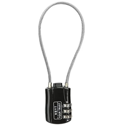 Cable Lock with Combination, Wire Diameter 3/24", 8.3" Circumference, Suitable for Travel Luggage, Backpack, Cycling Helmet, Small Cabinet, Gym Cabinet, Suitcase - size: 8IN (Span 3.5in）