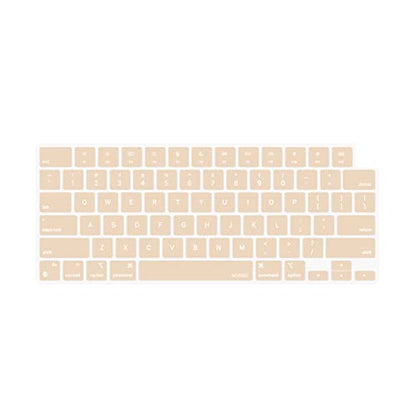 MOSISO Keyboard Cover Skin Compatible with MacBook Air 15 inch M3 M2 | A3114 A2941/Air 13.6 A3113 A2681/Pro 14/16 M4 M3 M2 M1, Apricot - color: Apricot