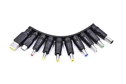 10-in-1 Universal DC Plugs Female to Male Power Supply Adapter Jack Connector Tips for Laptop