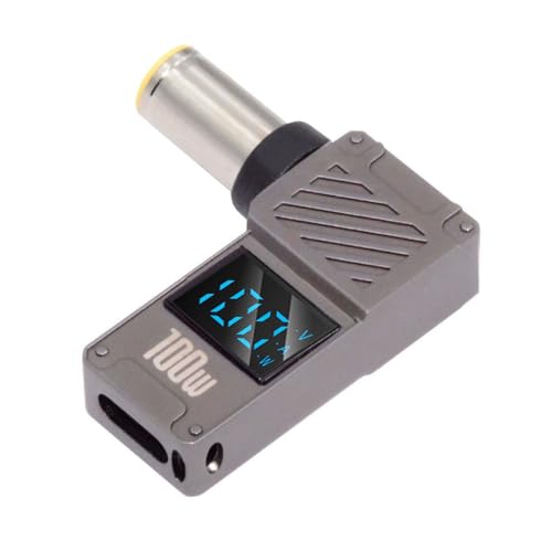 USB C to DC Adapter,USB C Female to DC 7.9x5.4mm Barrel Jack Plug PD 100W Laptop Fast Charging Adapter with Wattage Display - style: 7.9x5.4mm