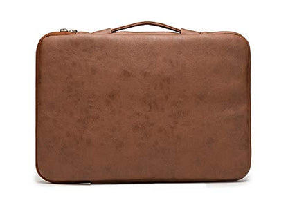 Kinmac 360° Heavy Duty Protective Laptop Sleeve Case Bag Cover with Handle for MacBook Air 13 inch,iPad Pro 13 inch and 13.3 inch HP,Dell,Lenovo,Asus,Acer Laptop (Coffee PU) - color: Coffee PU, size: 12 inch-13.3 inch