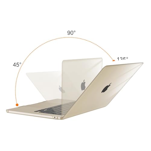 MOSISO Compatible with MacBook Air 15 inch Case M5 M4 M3 M2 2026 2025-2023 | Model A3448 A3241 A3114 A2941, Scratch-Resistant Ultra-Thin Protective Hard Shell Case Cover, Crystal Starlight - color: Crystal Starlight