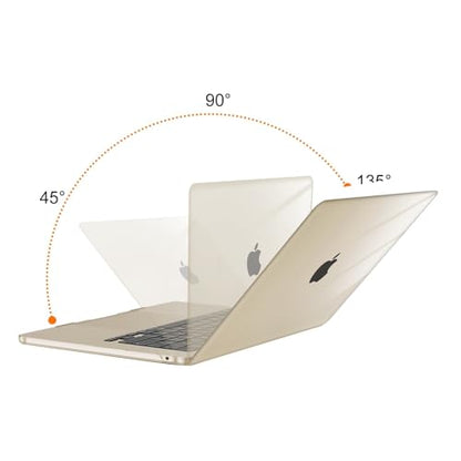 MOSISO Compatible with MacBook Air 15 inch Case M5 M4 M3 M2 2026 2025-2023 | Model A3448 A3241 A3114 A2941, Scratch-Resistant Ultra-Thin Protective Hard Shell Case Cover, Crystal Starlight - color: Crystal Starlight