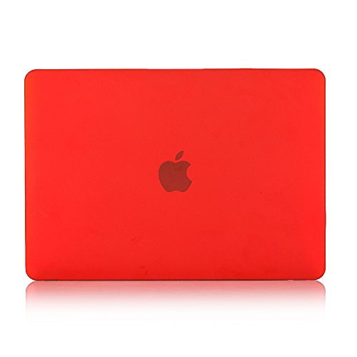 RUBAN Case Compatible with MacBook 12 Inch A1534 - Slim Snap On Hard Shell Protective Cover and Keyboard Cover, Red - color: Red