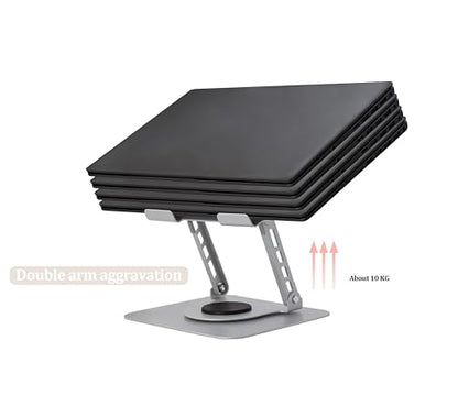 Laptop Stand Ergonomic Design, Adjustable Angel and Height, Foldable fits for laptops, notebooks up to 17.3 Inch (Silver) - color: Silver