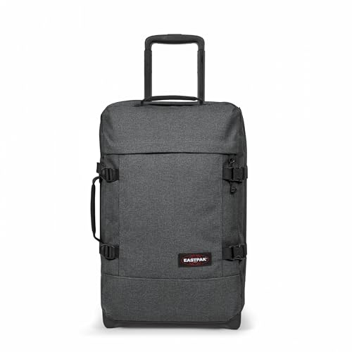 Eastpak Tranverz S – 42L Large Wheeled Luggage with Dual Compartments, TSA Lock, Compression Straps & Smooth-Wheeling System, Black Denim - color: Black Denim, size: 42 Liter Carry On