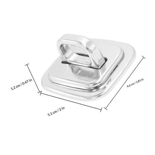 2pcs Laptop Cable Security Anchor with Fixed Zinc Alloy Base Plate, Secure Base Design and Antitheft Solution for Notebook and Laptop Desk Mount in Silver