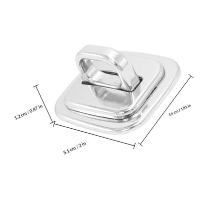 2pcs Laptop Cable Security Anchor with Fixed Zinc Alloy Base Plate, Secure Base Design and Antitheft Solution for Notebook and Laptop Desk Mount in Silver