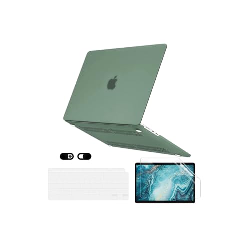 Case for MacBook Pro 14-inch Laptop M5 M4 M3 M2 M1 A3427 A3426 A3434 A3112 A3185 A3401 A2918 A2992 A2779 A2442 2026-2021 Release, Hard Shell&Keyboard Cover&Screen Protector&Webcam Cover,Midnight Green - color: Green