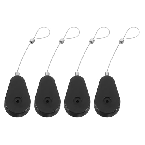 Generic 4pcs Retractable Cable Lock: Anti-Theft Security Tether - Telescopic Wire Laptop Lock Box for Access Control Garage & Warehouse Protection - color: Assorted Color
