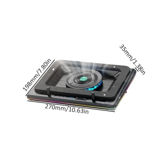 Colorful LED Laptop Stand with Strong Fan and Comfortable for Computers(White) - color: White