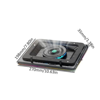Colorful LED Laptop Stand with Strong Fan and Comfortable for Computers(White) - color: White