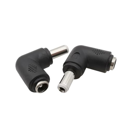 5/2/1Pcs Right Angle DC 5.5 x 2.1mm Female Jack to 3.5x1.35 4.0x1.7 4.8x1.7 5.5x2.1 5.5x2.5 6.3x3.0 6.0x4.4mm Male DC Connector(Type6,1Pcs) - color: Type6, size: 1Pcs