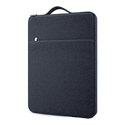15 Inch Laptop Sleeve Case Carrying Bag Compatible with MacBook Air 15 inch M4 M3 M2/Pro 15 A1707 A1990, Waterproof Chromebook Cover Computer Zipper Pouch with Handle Pocket, Navy Blue - color: Navy Blue, size: 15"-15.4"