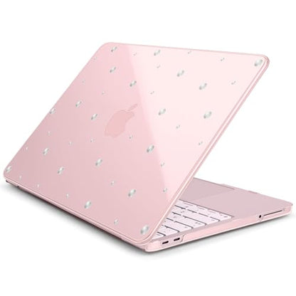 for MacBook Neo 13 Inch Case 2026 Release Model A3404, Fresh Aesthetic 1.2 mm Ultra Slim Hard Shell Cover, 6-in-1 Laptop Accessories Bundle for Women Girls, Silver Pearl - color: Silver Pearl