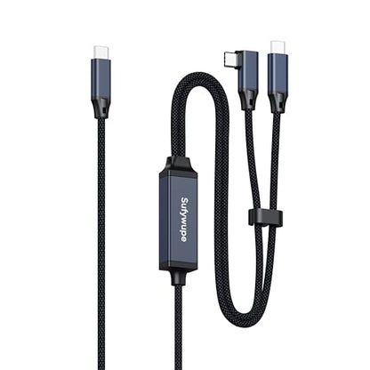 2-in-1 USB C Cable 6Ft USB C to USB C、90 Degree USB-C Cable,140W Multi Charger Cable for laptops, iPhone 17/16, MacBook Pro/Air, iMac、Galaxy Series and More