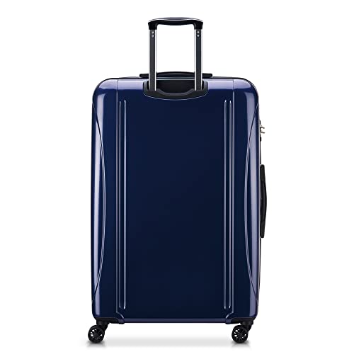 DELSEY PARIS Helium Aero Hardside Expandable Luggage with Spinner Wheels, Blue Cobalt, Checked-Large 28 Inch - color: Blue Cobalt, size: Checked-Large 28 Inch