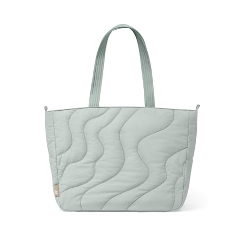 tomtoc Puffy Laptop Tote Bag for Women 10L/13.5/17.5L, Puffer Work Tote with Padded Laptop Compartment for 13-16-inch Laptop - color: Lakeshore, size: Small - 10L