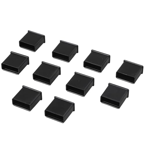 USB Cover Cap 100pcs USB Male Anti-Dust Plug Stopper Cap Cover - Waterproof & Dustproof Protector for Electronics(Black) - color: BLACK