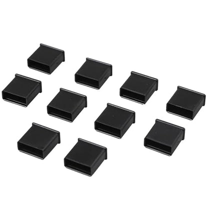 USB Cover Cap 100pcs USB Male Anti-Dust Plug Stopper Cap Cover - Waterproof & Dustproof Protector for Electronics(Black) - color: BLACK