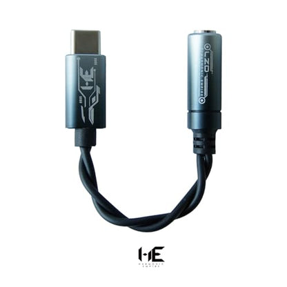 TANGZU HE Long Zhong DUI USB C to 3.5mm Audio Adapter, Hi-Res 24bit/192KHz USB C to Aux Dongle HiFi Headphone Jack Cable Cord Compatible with PC, Android and iOS System Mobile Devices