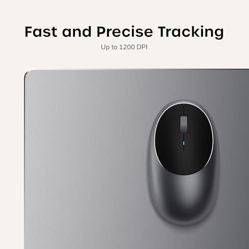Satechi M1 Wireless Bluetooth Mouse, USB-C Rechargeable, Compact & Portable, for MacBook Air/Pro/Neo, iPad Air/Pro, iPad mini, Mac mini, iMac & Windows - Space Gray - color: Space Gray