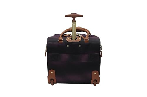 Steve Madden Designer 15 Inch Carry on Suitcase- Small Weekender Overnight Business Travel Luggage- Lightweight 2- Rolling Spinner Wheels Under Seat Bag for Women (Shadow Purple) - color: Shadow Purple