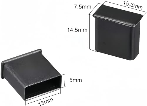 20Pcs Black PE USB 2.0 Port Anti-Dust Stopper Cap Cover for USB, Charging, Data Cables; Dust-Proof, Easy to Use - size: USB-2.0
