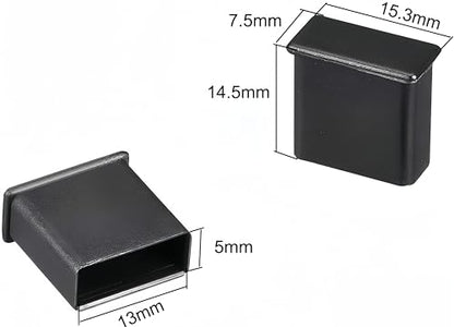 20Pcs Black PE USB 2.0 Port Anti-Dust Stopper Cap Cover for USB, Charging, Data Cables; Dust-Proof, Easy to Use - size: USB-2.0