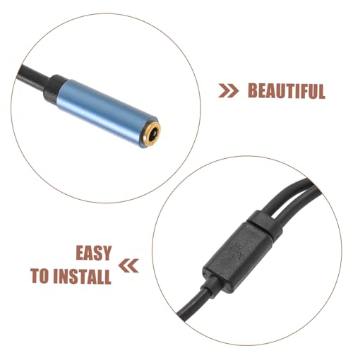 Gatuida One Headphone Mic Audio Y Splitter Cable Compact Headset Jack Adapter Cord for Laptop with Separate Audio Microphone Ports