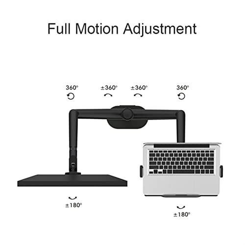 Monitor Stand Monitor and Laptop Mount, Gas Spring Monitor Stand Fit Two 17-32" Flat Curved Screens and 12-17" Laptop with C Clamp, Grommet Mounting Base Tv Stands