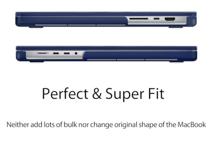 UESWILL Compatible with MacBook Pro 14 inch Case 2026-2021 Release with M5 M4 M3 M2 M1 Pro Max chip & Touch ID, Laptop Matte Hard Shell Protective Cover, Navy Blue - color: Navy Blue, size: MacBook Pro 14" (M1 M2 M3 M4 M5)