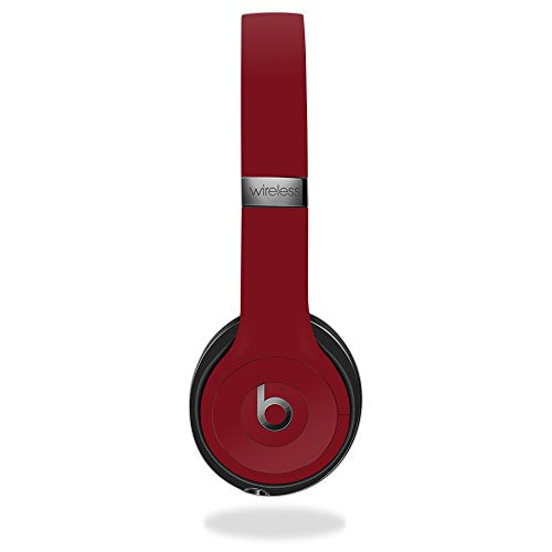 MightySkins Skin Compatible with Beats by Dr. Dre Solo 3 Wireless - Solid Burgundy | Protective, Durable, and Unique Vinyl Decal wrap Cover | Easy to Apply, Remove | Made in The USA - color: Burgundy